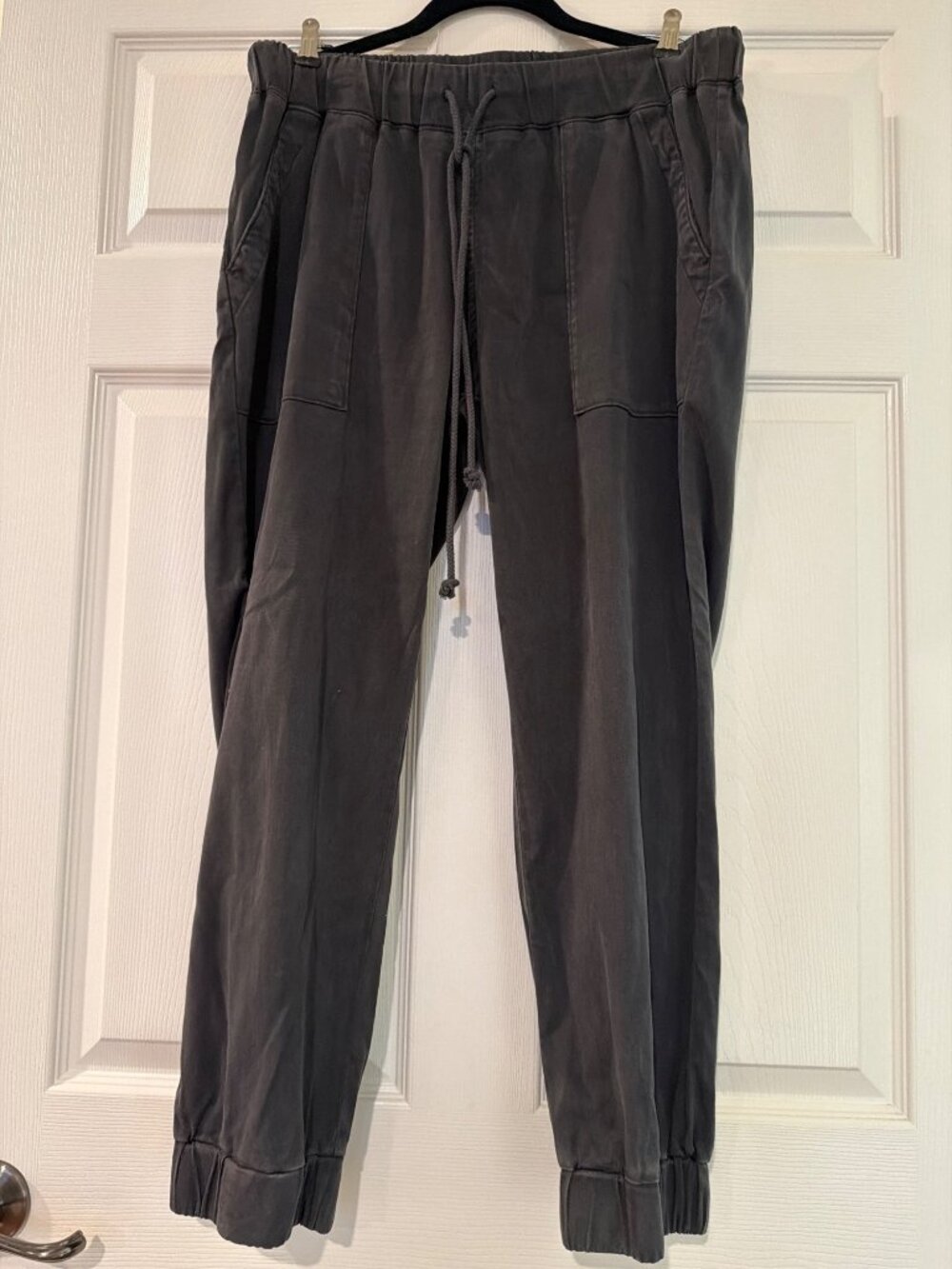 Bella Dahl Womens Gray Jogger Pants Large Tencel Blend Elastic Waistband